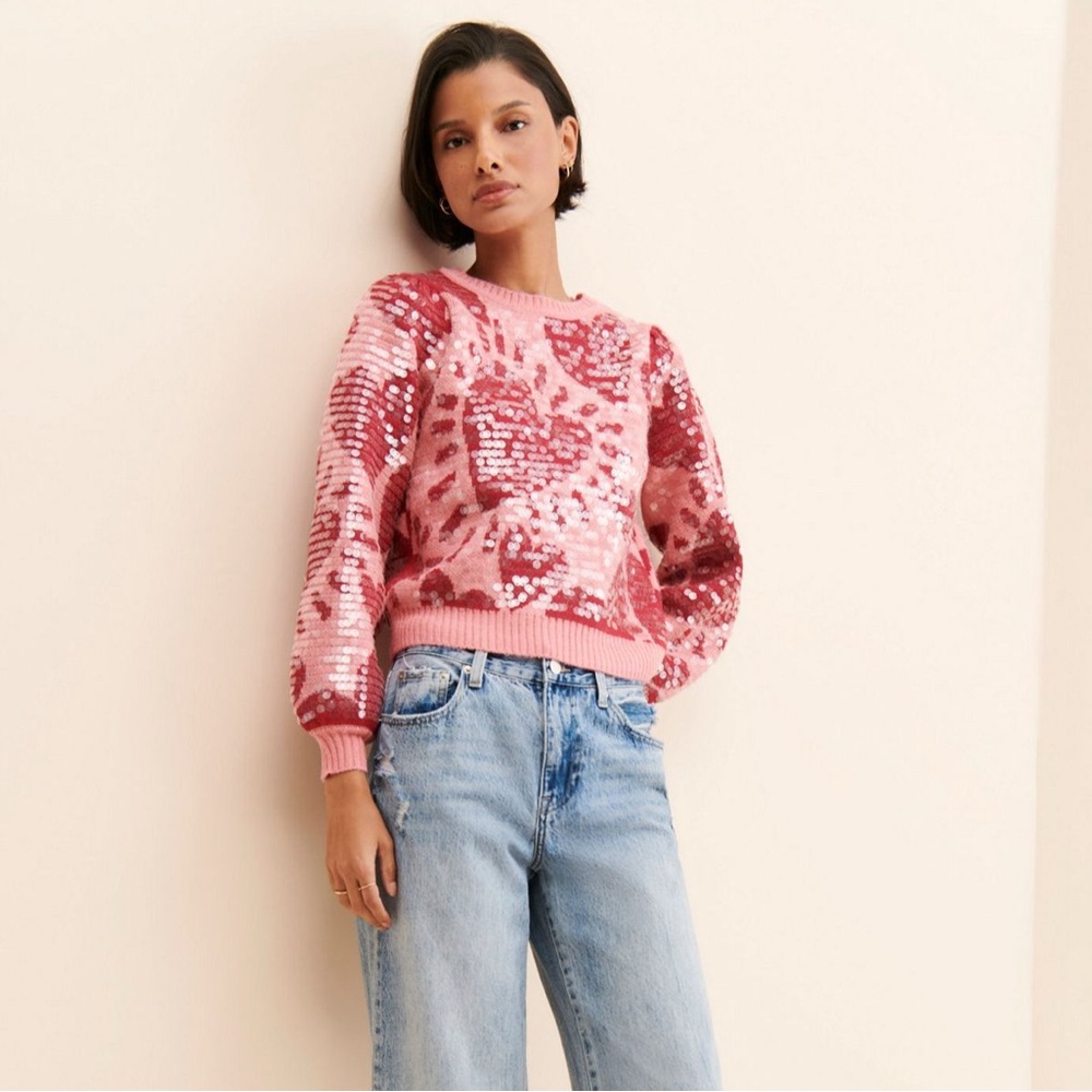 FARM Rio Pink and Red Sweater